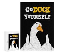 Puzzle 300 PCS pour Adolescents Go Duck Yourself Goose Puzzle pour Adultes Jouets Anti-Stress Difficile Idéal comme Cadeau 300 PCS