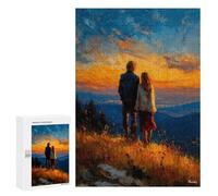 Puzzle 300 PCS pour Adolescents Golden Horizon - Together Beyond The Silence Jeux De Puzzle Relaxants, Défi Difficile, Cadeaux Uniques pour Anniversaire Et Noël 300 PCS