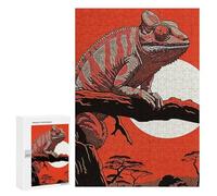 Puzzle 300 PCS pour Adolescents Iguana Forest Puzzle Jeux De Famille Assemblage De Motifs Cadeaux Uniques pour Anniversaire Et Noël 300 PCS