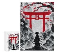 Puzzle 300 PCS pour Adolescents Japanese Torii Ink Wash Puzzle Jeux De Famille Assemblage De Motifs Cadeaux Uniques pour Anniversaire Et Noël 300 PCS