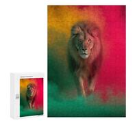 Puzzle 300 PCS pour Adolescents Lion King Wild Power Puzzle pour Adolescents Améliore La Mémoire Défi À Compléter Amusant en Famille Et Soirée Jeux 300 PCS