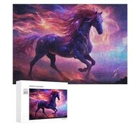 Puzzle 300 PCS pour Adolescents Magical Fire Horse Fantasy Art Puzzles pour Adultes Jeu Familial Course De Vitesse Manuelle Cadeaux Anti-Stress 300 PCS