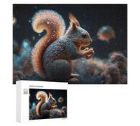 Puzzle 300 PCS pour Adolescents Magical Glittering Squirrel in Space -1 Puzzles pour Adultes Jeu Familial Course De Vitesse Manuelle Cadeaux Anti-Stress 300 PCS