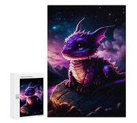 Puzzle 300 PCS pour Adolescents Magical Purple Dragon Puzzle Adulte Jeu Manuel Décoration Intérieure Cadeaux Uniques pour Anniversaire Et Noël 300 PCS