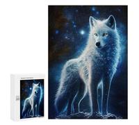 Puzzle 300 PCS pour Adolescents Magical Wolf Art Print -1 Puzzle pour Adolescents Améliore La Mémoire Défi À Compléter Amusant en Famille Et Soirée Jeux 300 PCS