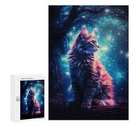Puzzle 300 PCS pour Adolescents Majestic Cat Puzzle Adulte Jeu Manuel Décoration Intérieure Cadeaux Uniques pour Anniversaire Et Noël 300 PCS