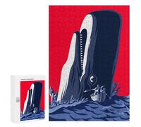 Puzzle 300 PCS pour Adolescents Moby Dick Casse-têtes pour Adultes Jeux Relaxants Analyse Et Logique Interaction Parent-Enfant 300 PCS