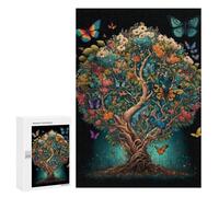 Puzzle 300 PCS pour Adolescents Nature's Symphony Flowers & Butterflies Puzzle pour Adolescents Améliore La Mémoire Défi À Compléter Amusant en Famille Et Soirée Jeux 300 PCS