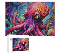 Puzzle 300 PCS pour Adolescents Octopus Artwork -1 Puzzle pour Adultes Jeu De Réflexion, Analyse Et Logique, Idéal comme Cadeau 300 PCS
