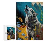 Puzzle 300 PCS pour Adolescents Paint Wolf Puzzles pour Adultes Jeu Familial Décoration Intérieure pour Anniversaire, Noël 300 PCS
