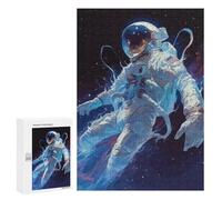 Puzzle 300 PCS pour Adolescents Painting Fantasy Astronaut Puzzle Jeux De Famille Assemblage De Motifs Cadeaux Uniques pour Anniversaire Et Noël 300 PCS