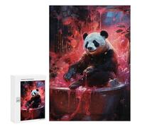 Puzzle 300 PCS pour Adolescents Panda in A Bubble Bath Puzzle pour Adultes, Jouet, Décoration Murale, Améliore La Mémoire, Aide À Exercer Le Cerveau 300 PCS