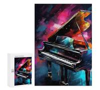 Puzzle 300 PCS pour Adolescents Piano Artwork Jeux De Puzzle Relaxants, Défi Difficile, Cadeaux Uniques pour Anniversaire Et Noël 300 PCS