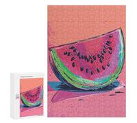 Puzzle 300 PCS pour Adolescents Pop Art Watermelon Jeux De Puzzle Relaxants, Défi Difficile, Cadeaux Uniques pour Anniversaire Et Noël 300 PCS