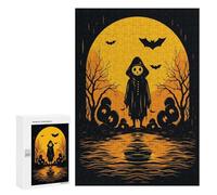 Puzzle 300 PCS pour Adolescents Retro Halloween Vibes Puzzle Jeux De Famille Assemblage De Motifs Cadeaux Uniques pour Anniversaire Et Noël 300 PCS