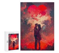 Puzzle 300 PCS pour Adolescents Romantic Love Story Artwork Puzzle pour Adolescents Améliore La Mémoire Défi À Compléter Amusant en Famille Et Soirée Jeux 300 PCS