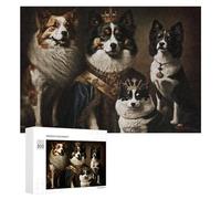 Puzzle 300 PCS pour Adolescents Royal Canine Portraits A Regal Gathering Puzzles pour Adultes Jeu Familial Course De Vitesse Manuelle Cadeaux Anti-Stress 300 PCS
