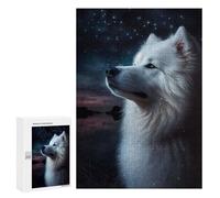 Puzzle 300 PCS pour Adolescents Samoyed Dog Puzzles pour Adultes Jeu Familial Décoration Intérieure pour Anniversaire, Noël 300 PCS