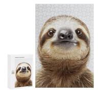 Puzzle 300 PCS pour Adolescents Sloth Face Puzzle pour Adultes Jouets Anti-Stress Difficile Idéal comme Cadeau 300 PCS