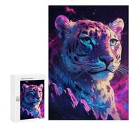 Puzzle 300 PCS pour Adolescents Snow Leopard Aurora Puzzle pour Adultes Jouets Anti-Stress Difficile Idéal comme Cadeau 300 PCS