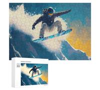 Puzzle 300 PCS pour Adolescents Snowboarder in Action on Mountain Slope Puzzle pour Adultes Jeu De Réflexion, Analyse Et Logique, Idéal comme Cadeau 300 PCS