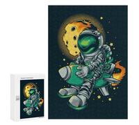 Puzzle 300 PCS pour Adolescents Space Explorer's Journey -12 Puzzles pour Adultes Jeux De Détente Décoration Parfaite Interaction Parent-Enfant 300 PCS