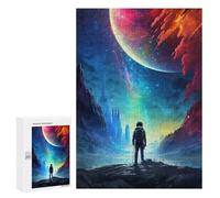 Puzzle 300 PCS pour Adolescents Space Explorer's Journey Puzzles pour Adultes : Améliorent La Mémoire, Difficiles Et Stimulants, Cadeaux De Noël Et d'anniversaire 300 PCS