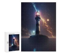 Puzzle 300 PCS pour Adolescents Space Lighthouse Puzzle pour Adultes Jeux De Détente Vacances À La Maison Tuer Le Temps 300 PCS