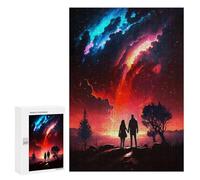 Puzzle 300 PCS pour Adolescents Sunset Galaxy Landscape Puzzle pour Adultes Jeu Pratique Cadeau D'anniversaire Cadeau Cadeau D'anniversaire, Cadeaux, 300 PCS