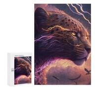 Puzzle 300 PCS pour Adolescents Thundering Leopard Majesty -1 Puzzles pour Adultes Jeux Relaxants Décoration Intérieure Cadeaux Uniques pour Anniversaire Et Noël 300 PCS