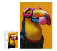 Puzzle 300 PCS pour Adolescents Toucan Bubblegum Puzzle pour Adultes Jouets Anti-Stress Difficile Idéal comme Cadeau 300 PCS