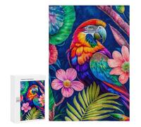 Puzzle 300 PCS pour Adolescents Tropical Parrot Jungle Scene Casse-têtes pour Adolescents Analyse Et Logique Interaction Parent-Enfant Jeux Stimulants Jouets 300 PCS