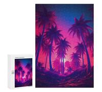 Puzzle 300 PCS pour Adolescents Tropical Retro Dreamscape Puzzle Adulte Jeu Manuel Décoration Intérieure Cadeaux Uniques pour Anniversaire Et Noël 300 PCS