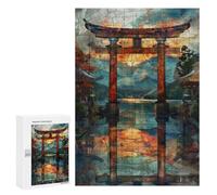 Puzzle 300 PCS pour Adolescents Verre Stained Torii Gate Puzzle pour Adultes Jeu Pratique Cadeau D'anniversaire Cadeau Cadeau D'Anniversaire, Cadeaux, 300 PCS