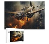 Puzzle 300 PCS pour Adolescents Warplane in Action Puzzle pour Adultes Jouets Anti-Stress Difficile Idéal comme Cadeau 300 PCS