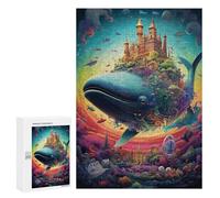 Puzzle 300 PCS pour Adolescents Whale Castle Fantasy Puzzles pour Adultes Jeu Familial Course De Vitesse Manuelle Cadeaux Anti-Stress 300 PCS