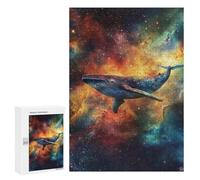 Puzzle 300 PCS pour Adolescents Whale in Space Wallpaper-6 Puzzle pour Adolescents Améliore La Mémoire Défi À Compléter Amusant en Famille Et Soirée Jeux 300 PCS