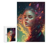 Puzzle 300 PCS pour Adolescents Whimsical Autumn Portrait Puzzle Jeux De Famille Assemblage De Motifs Cadeaux Uniques pour Anniversaire Et Noël 300 PCS