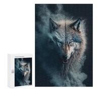 Puzzle 300 PCS pour Adolescents Wolf Spirit in Frost Puzzle Jeux De Famille Assemblage De Motifs Cadeaux Uniques pour Anniversaire Et Noël 300 PCS