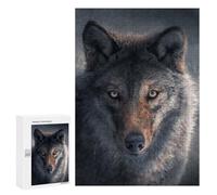 Puzzle 300 PCS pour Adolescents Wolf's Gaze Wild Eyes -1 Puzzles pour Adultes Jeu Familial Décoration Intérieure pour Anniversaire, Noël 300 PCS