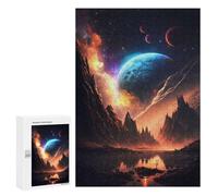 Puzzle 300 PCS pour Adultes Alien Planet Landscape -17 Puzzles pour Adultes - Jouets À Monter Soi-même, Amusants Et Humoristiques pour Un Anniversaire Ou Noël 300 PCS