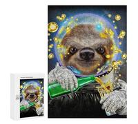 Puzzle 300 PCS pour Adultes Astronaut Sloth Puzzle pour Adultes Jeux Relaxants Découpe De Précision Idéal comme Cadeau pour Toute La Famille 300 PCS