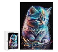Puzzle 300 PCS pour Adultes Cute Nebula Kitten Puzzles pour Adultes - Jouets À Monter Soi-même, Amusants Et Humoristiques pour Un Anniversaire Ou Noël 300 PCS