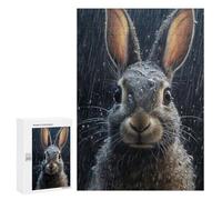 Puzzle 300 PCS pour Adultes Cute Wet Rabbit Puzzles pour Adultes - Jouets À Monter Soi-même, Amusants Et Humoristiques pour Un Anniversaire Ou Noël 300 PCS