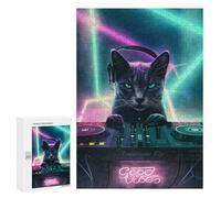 Puzzle 300 PCS pour Adultes DJ Good Cat Puzzle pour Adultes Jeu Manuel Décoration Murale Aide À Stimuler Le Cerveau 300 PCS