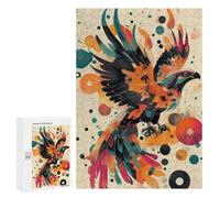 Puzzle 300 PCS pour Adultes Dynamic Eagle in Flight A Bold Pop Art Display Abstract Eagle Artwork Puzzle pour Adultes, Jouet, Décoration Murale, Cadeau Anti-Stress 300 PCS