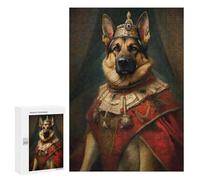 Puzzle 300 PCS pour Adultes German Shepherd The King Puzzle pour Adultes Jeu Manuel Décoration Murale Aide À Stimuler Le Cerveau 300 PCS
