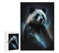 Puzzle 300 PCS pour Adultes Giant Panda with Celestial Glow Puzzle Casse-tête Jeu De Réflexion Difficile Offrez-Le en Cadeau À Toute La Famille 300 PCS