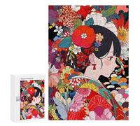 Puzzle 300 PCS pour Adultes Kimono Pattern Girl Anime Puzzle pour Adultes, Jouet, Décoration Murale, Cadeau Anti-Stress 300 PCS