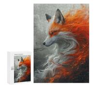 Puzzle 300 PCS pour Adultes Kitsune Red Fox Puzzle Casse-tête Jeu De Réflexion Difficile Offrez-Le en Cadeau À Toute La Famille 300 PCS